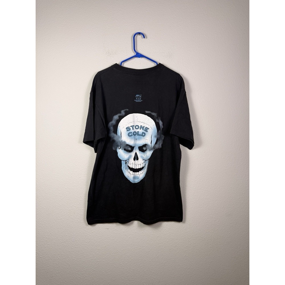 90s WWF Stone Cold‎ Steve Austin Austin 3:16 Black Graphic T-Shirt Sz XL
